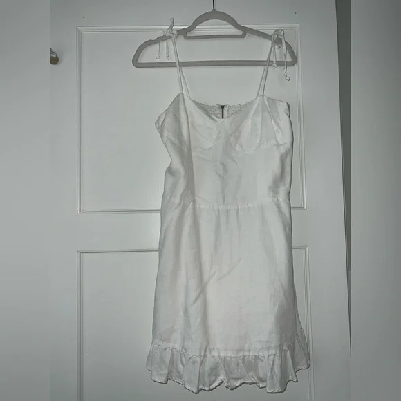 Reformation Porto White Linen Dress - Picture 2 of 7